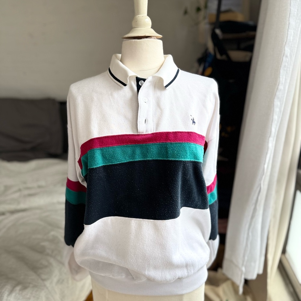 Colorblock Polo Sweater